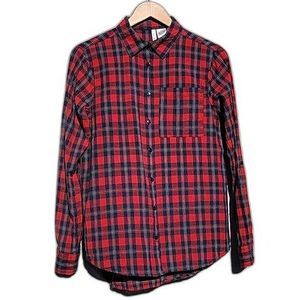 PASSPORT Plaid Button Up Collared Long Sleeve Casual Shirt size M